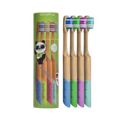 Spazzolino da denti in bambù - Confezione multipla per bambini