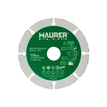 Disque à tronçonner pour bois et plastiques "115 x 1,2 mm.