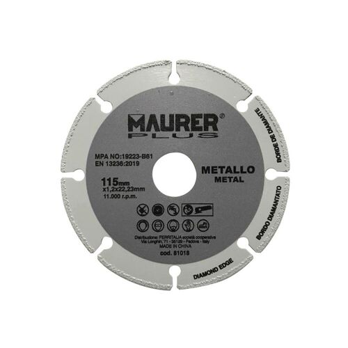 Disco Corte Metales Universal  " 115 x 1, 2 mm.