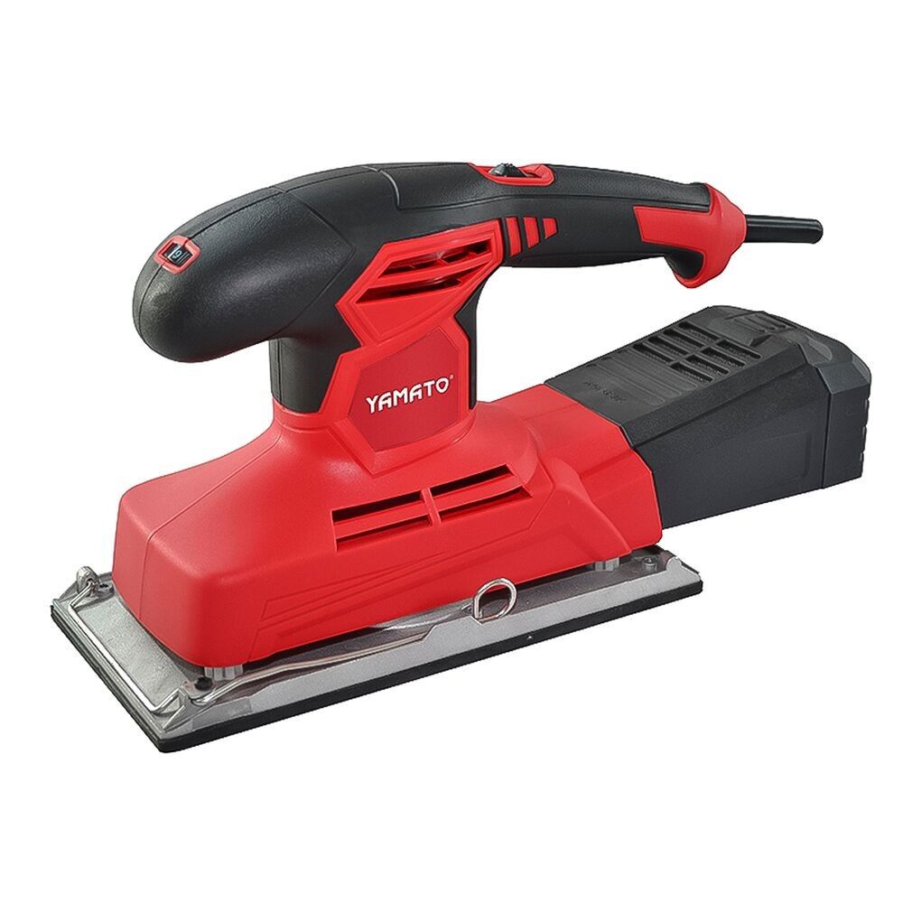 Yamato 300-Watt-Exzenterschleifer. Aluminiumbasis 230x115 mm. 6.000/12.000 R.Q.M. Mit variabler Geschwindigkeit