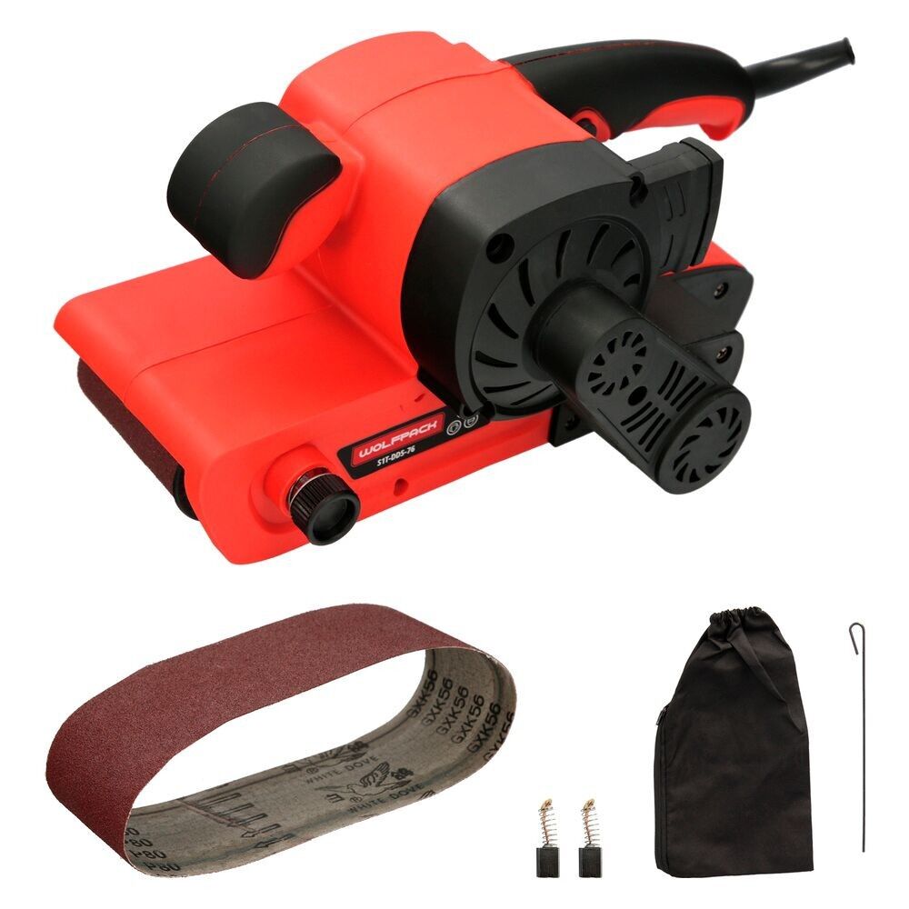 800-Watt-Bandschleifer. Mit integrierter Absaugung