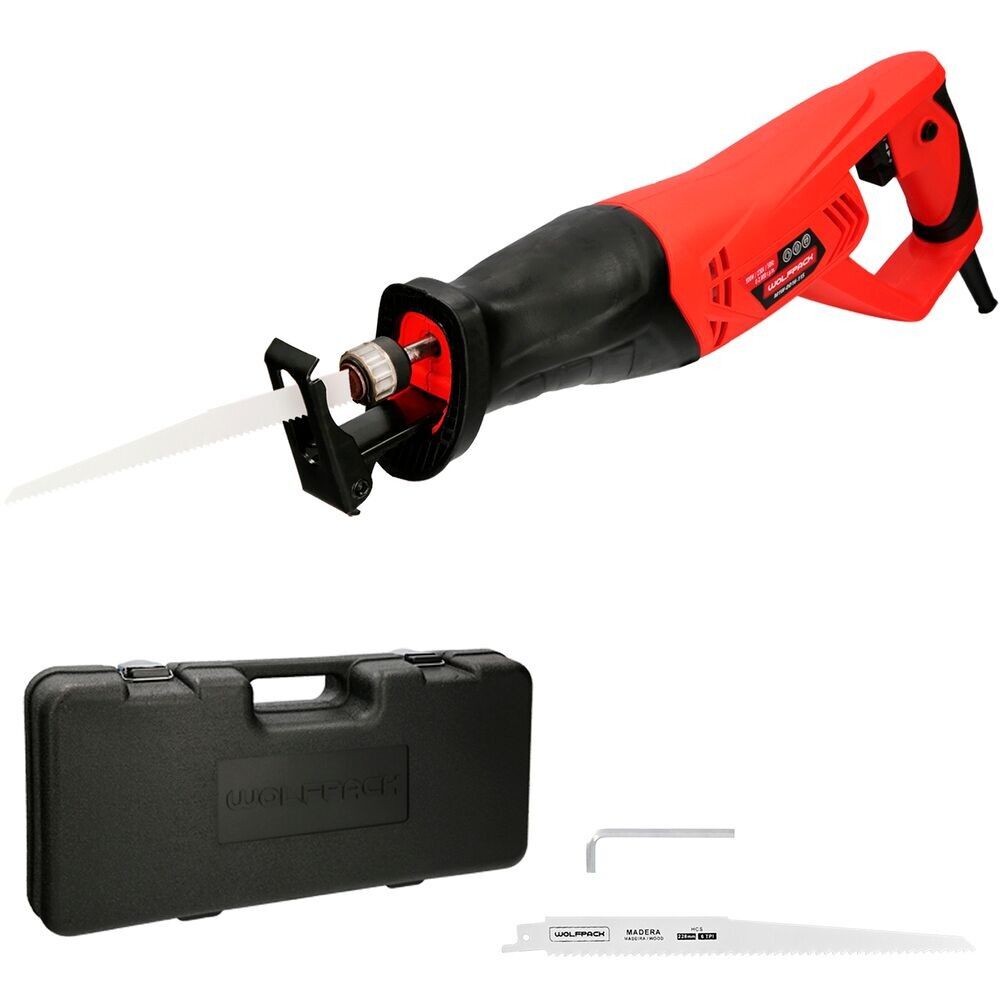 Säbelsäge 900 Watt. Säbelsäge 900 W. Mit Geschwindigkeitsvariator. Schneller Klingenwechsel. Holz 115 mm. /8mm Stahl.