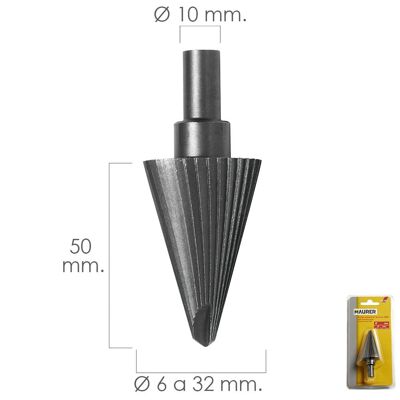 Hss Conical Milling Cutter "6-32 mm. For Drill / Milling Machine