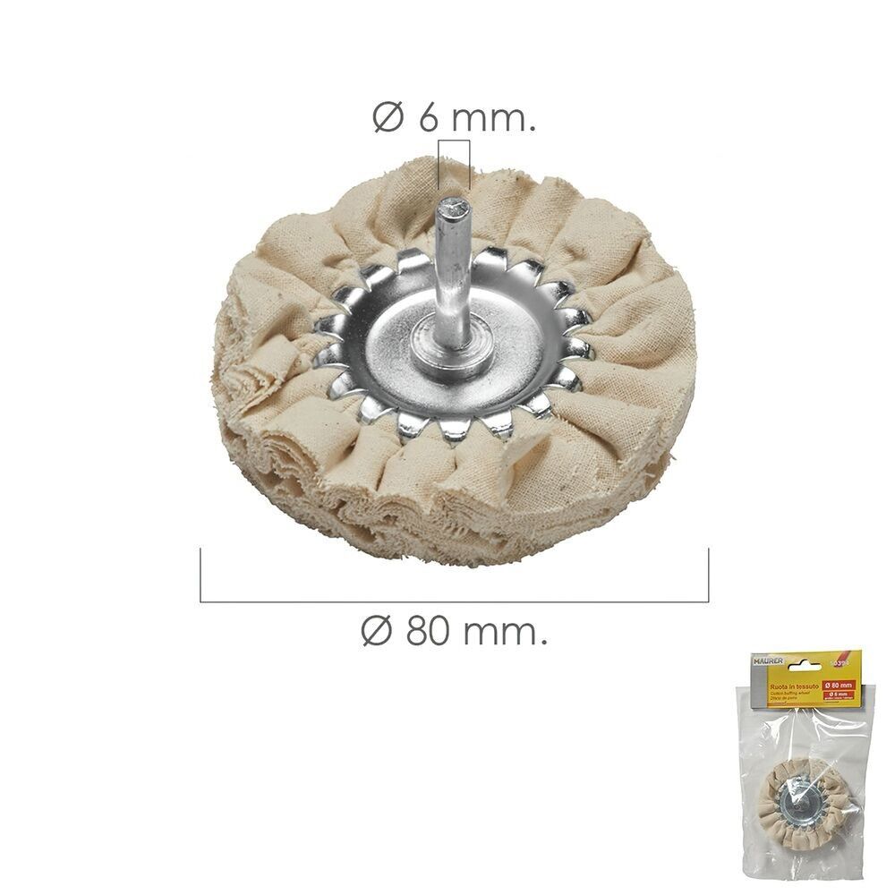Disco Lucidante in Tela Per Trapano " 80 mm.