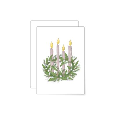 Advent wreath | postcard
