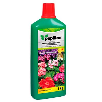 Engrais Liquide Papillon Géraniums et Fleurs 1kg