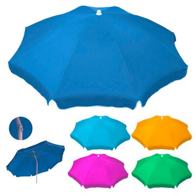 Parasol de plage en polyester 180 cm. Couleurs assorties