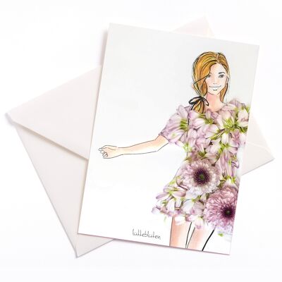 Flower Child – card with color core and envelope | 015