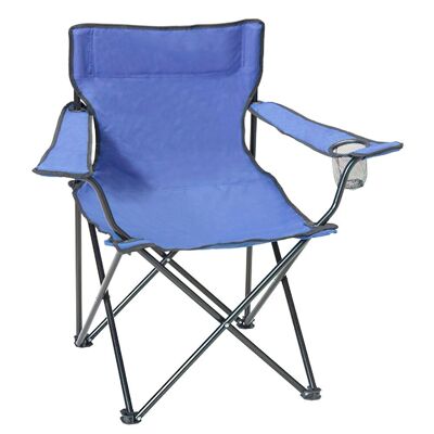 Blue Folding Fisherman Metal Beach Chair