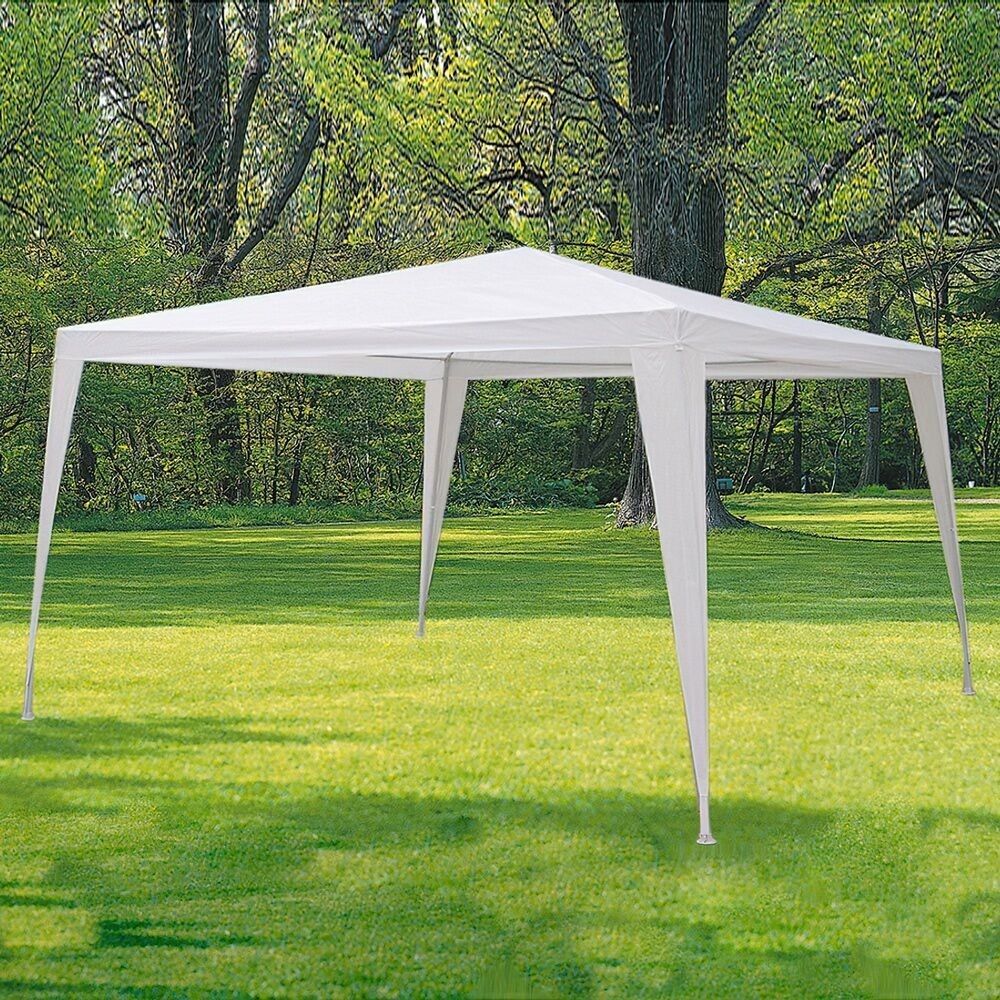 Pergola amovible blanche, 3x3 mètres