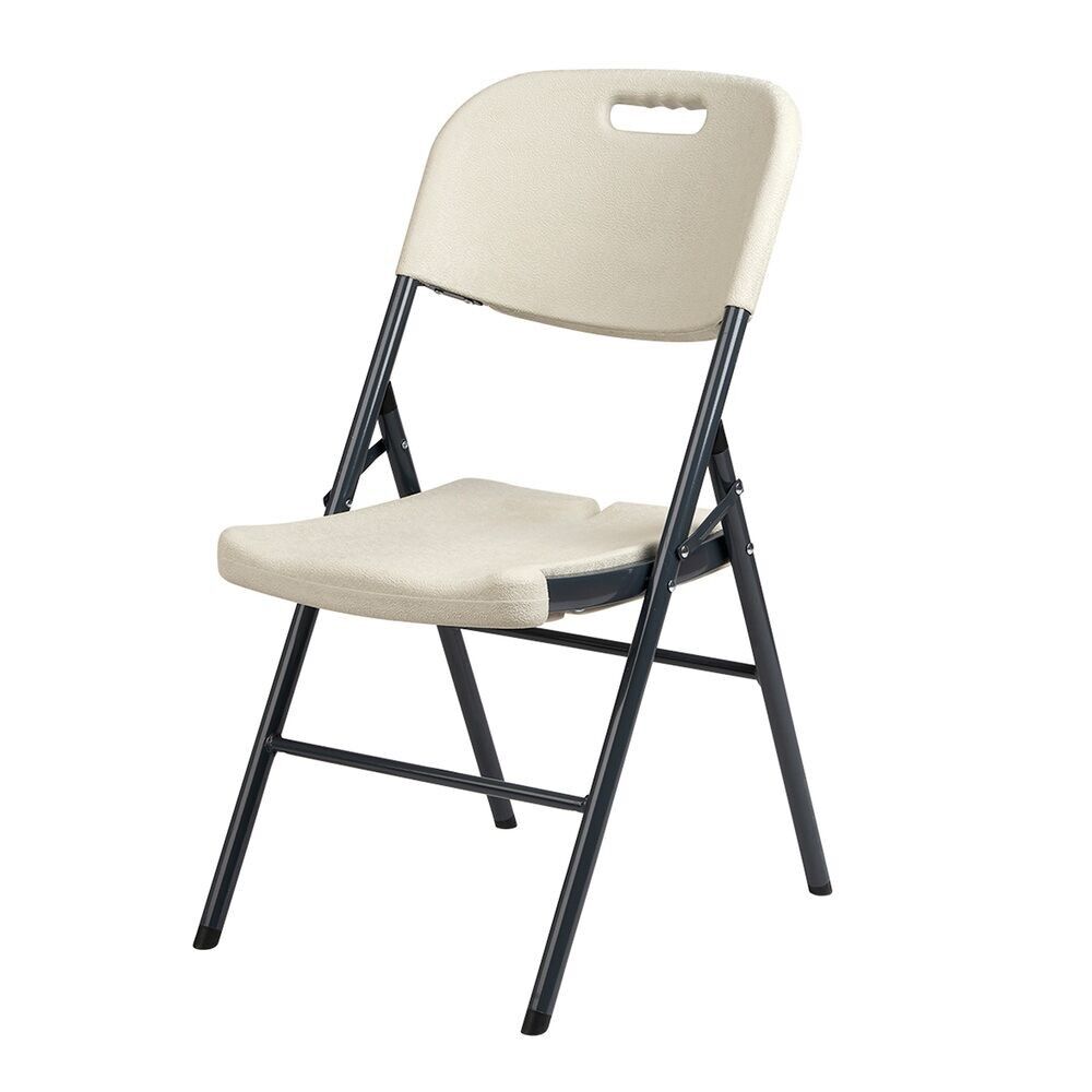 Multifunktionaler Klappstuhl, tragbar, widerstandsfähig, vielseitig einsetzbar, 45 x 50 x 88 cm (Ht.)cm. Farbe weiß