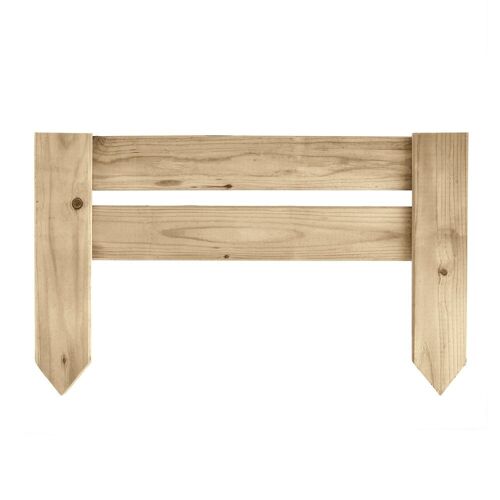 Bordura madera 2, 8x15/30 (Alt.) cm. Longitud 50 cm.. Bordo madera,  Rollborder madera. MaderaTratada,  Valla Delimitador Jardin