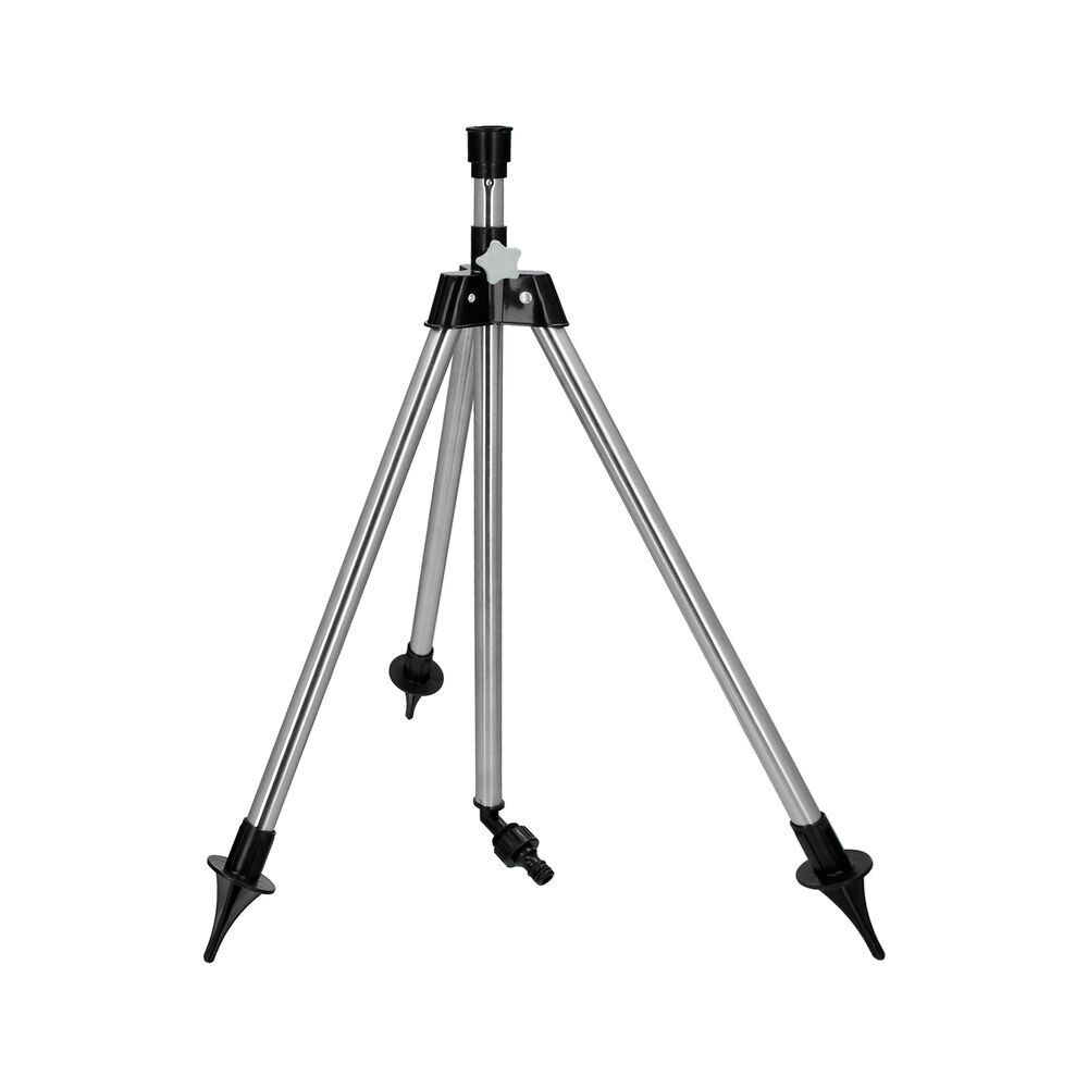 Treppiede Per Irrigatori Altezza Regolabile 55/90 cm.  Bevi 1/2" d'acqua.  Acciaio cromato. Irrigatori a treppiede Giardinaggio