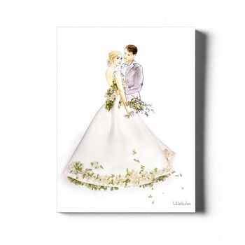 Mariage de rêve - carte avec noyau de couleur et enveloppe | 056 3