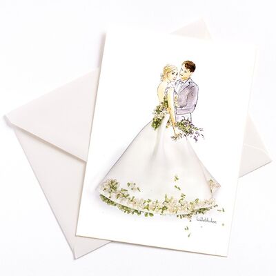 Dream wedding - card with color core and envelope | 056