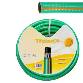 Tuyau Trèfle Tressé Vert 15 mm. - Rouleau 5/8" 50 mètres