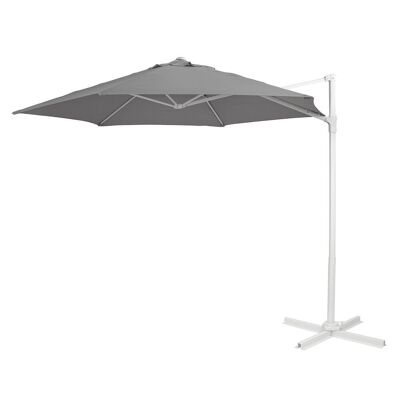White and Gray Side Foot Garden / Terrace Umbrella " 270 x 254 (H))cm.