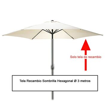 Tissu de remplacement pour parapluie hexagonal "3 mètres (08091050)