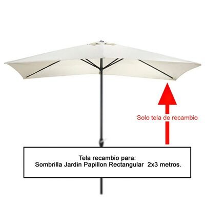 Parapluie rectangulaire en tissu de remplacement 2x3 mètres (08091055)