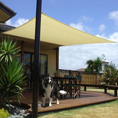 Toldo Vela Sombra Jardin Cuadrada 3, 6x3, 6 metros Beige