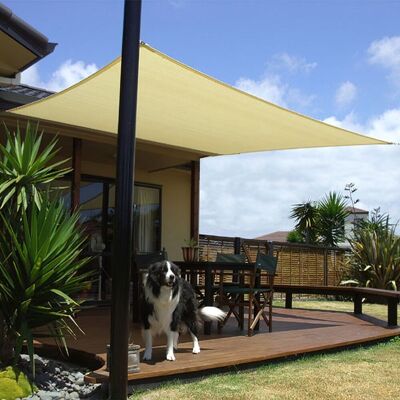Square Garden Shade Sail Awning 5.0x5.0 meters Beige