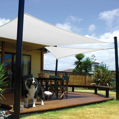 Square Garden Shade Sail Awning 3, 6x3, 6 meters White
