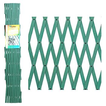 Treillis PVC Vert Extensible 2x1 mètres.