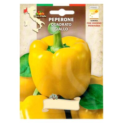 Square Yellow Pepper Seeds (1.5 grams) Vegetable Seeds, Horticulture, Horticulture, Garden Seeds.
