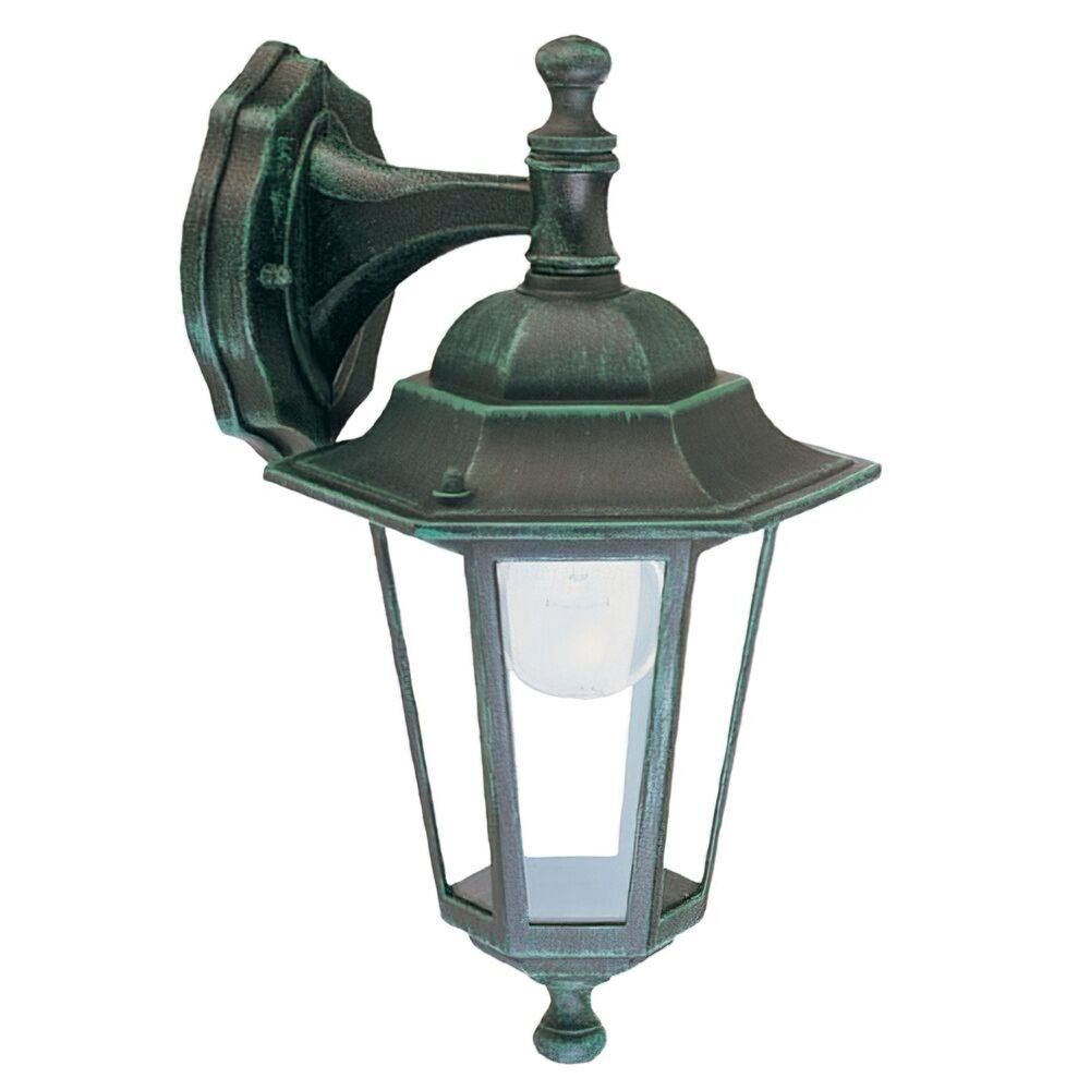 Green Hexagonal Garden Lantern High Support