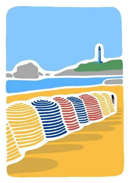 Poster Blandine Lamy - Biarritz in estate