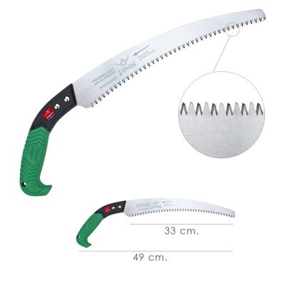 Curved Samurai Saw with Rubber Handle 330 mm.