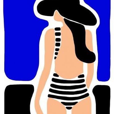 Blandine Lamy Poster - Plouf Swimsuit