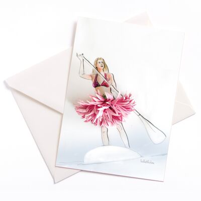 StandUp card with color core and envelope | 041