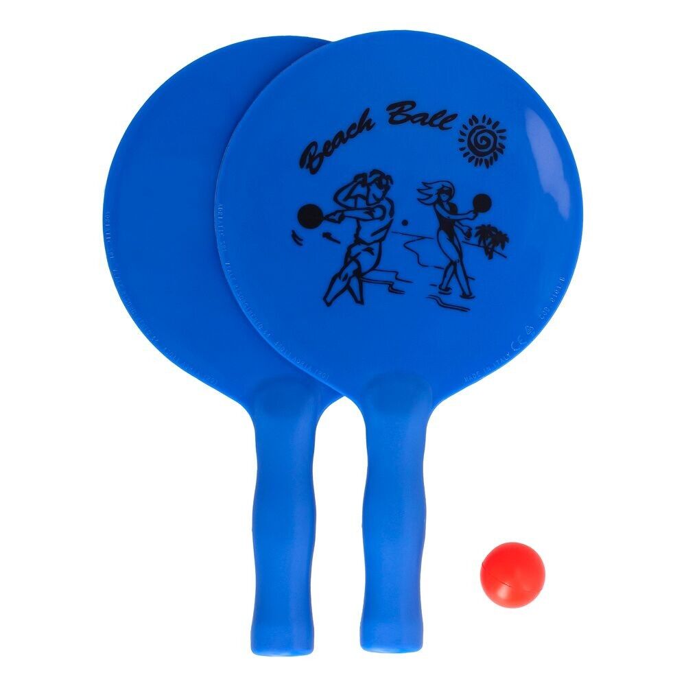 Raquettes de plage avec ballon "22,5 cm. x 38,5 (Ht.)cm. Résistant à l'eau et au soleil. Raquette de plage, pelles de plage.