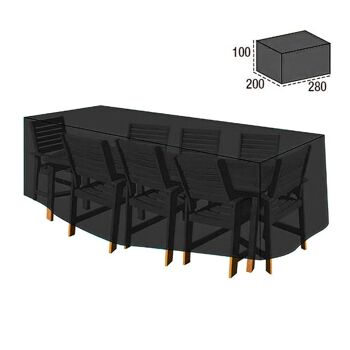Housse de table/ensemble 100x200x280 cm.