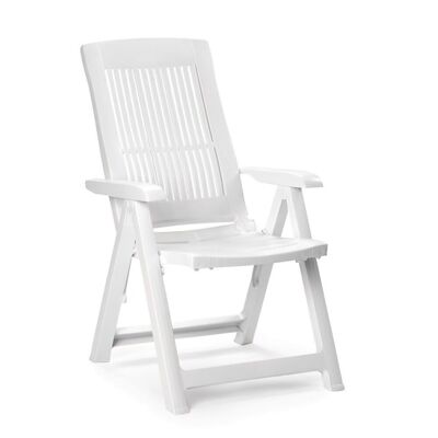 Resin Armchair 5 Positions White Tampa