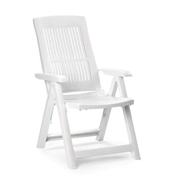 Fauteuil Résine 5 Positions Blanc Tampa