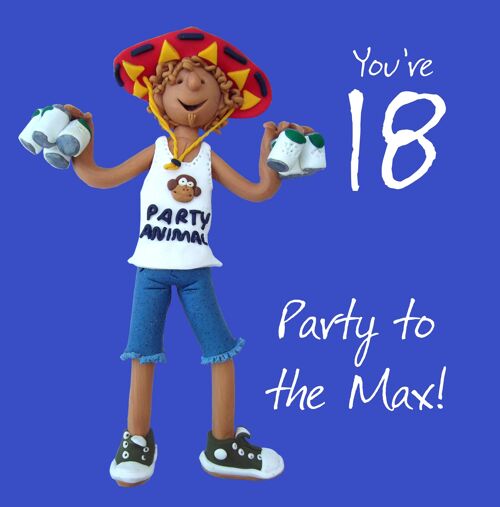 18 Party to the Max numbered birthday card