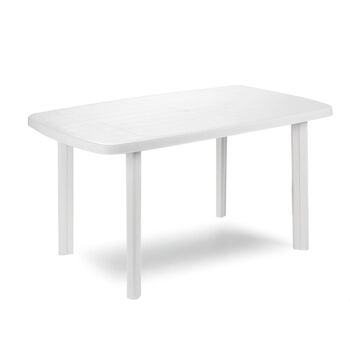 Table en résine blanche 140x 90 cm.