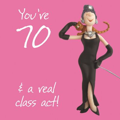 70 Class Act numbered birthday card
