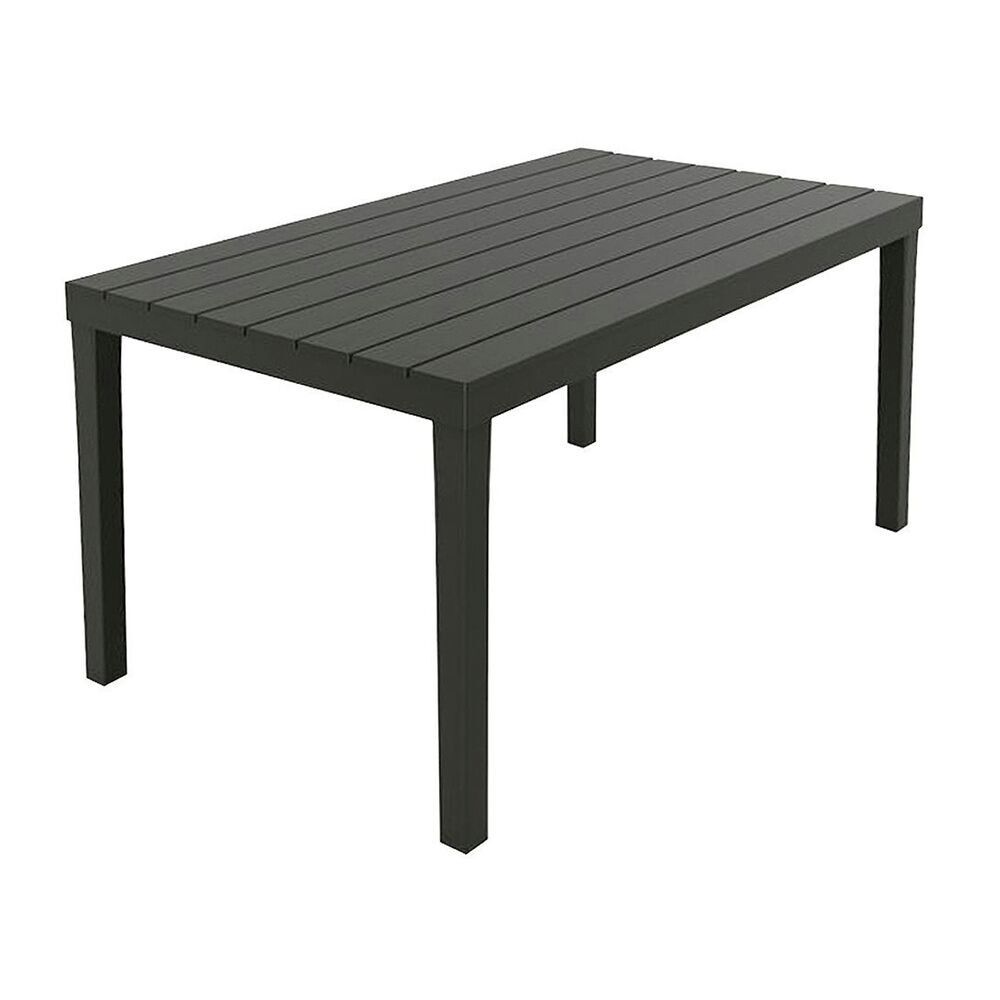 Resin Table Anthracite Sumatra Slats 138x78x72 (H) cm.