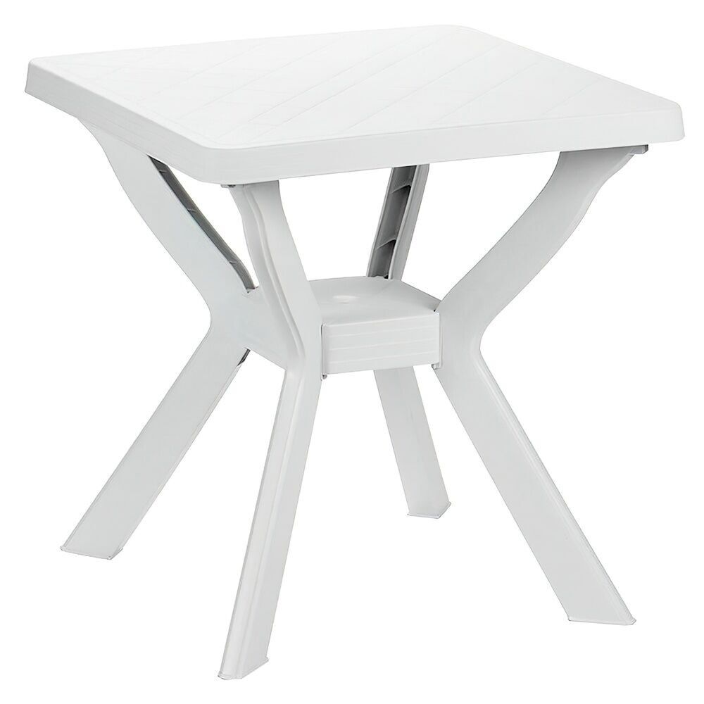 Square White Resin Table 70x70x72 (Ht.)cm.