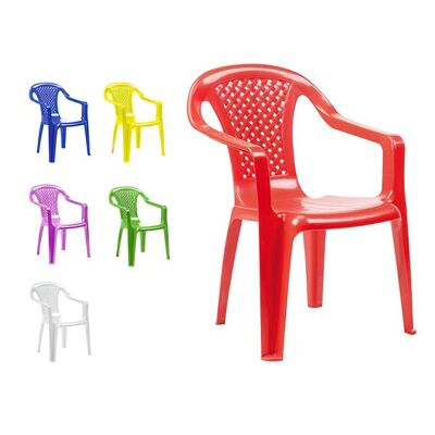 Chaise pour enfant en résine couleurs assorties