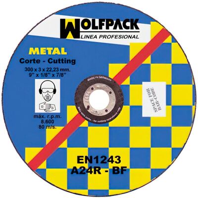 Metal Abrasive Cutting Disc 300x3.0x30 mm.
