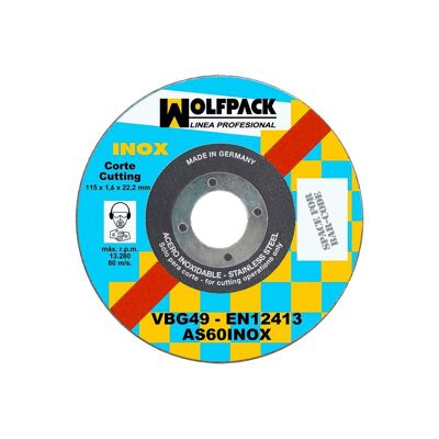 Stainless Abrasive Cutting Disc 115x1, 6x22, 2 mm.