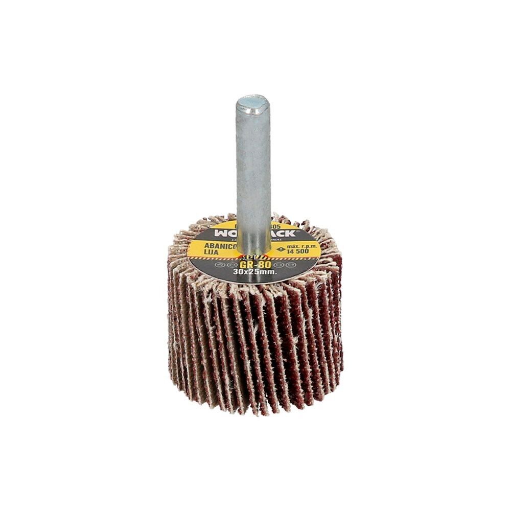 Ventola Levigatrice Grana 80 Misura " 30 x 25 mm. Disco Abrasivo Lamellare, Mole Millefoglie, Mole Abrasive