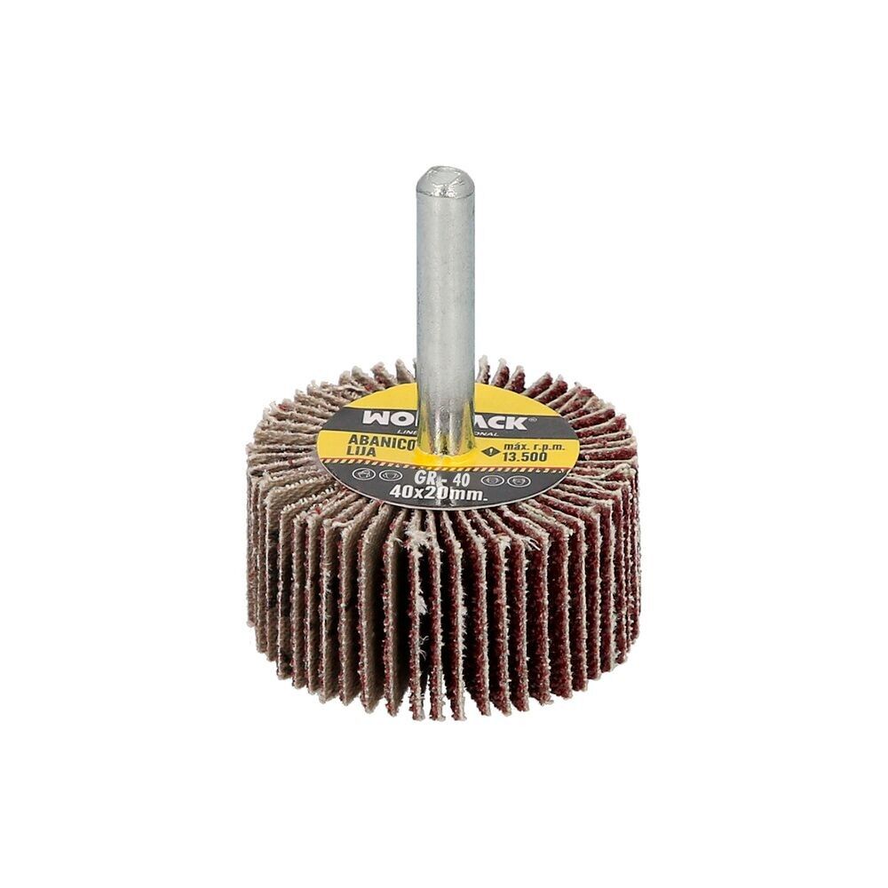 Ventola Levigatrice Grana 40 Misura " 40 x 20 mm. Disco Abrasivo Lamellare, Mole Millefoglie, Mole Abrasive