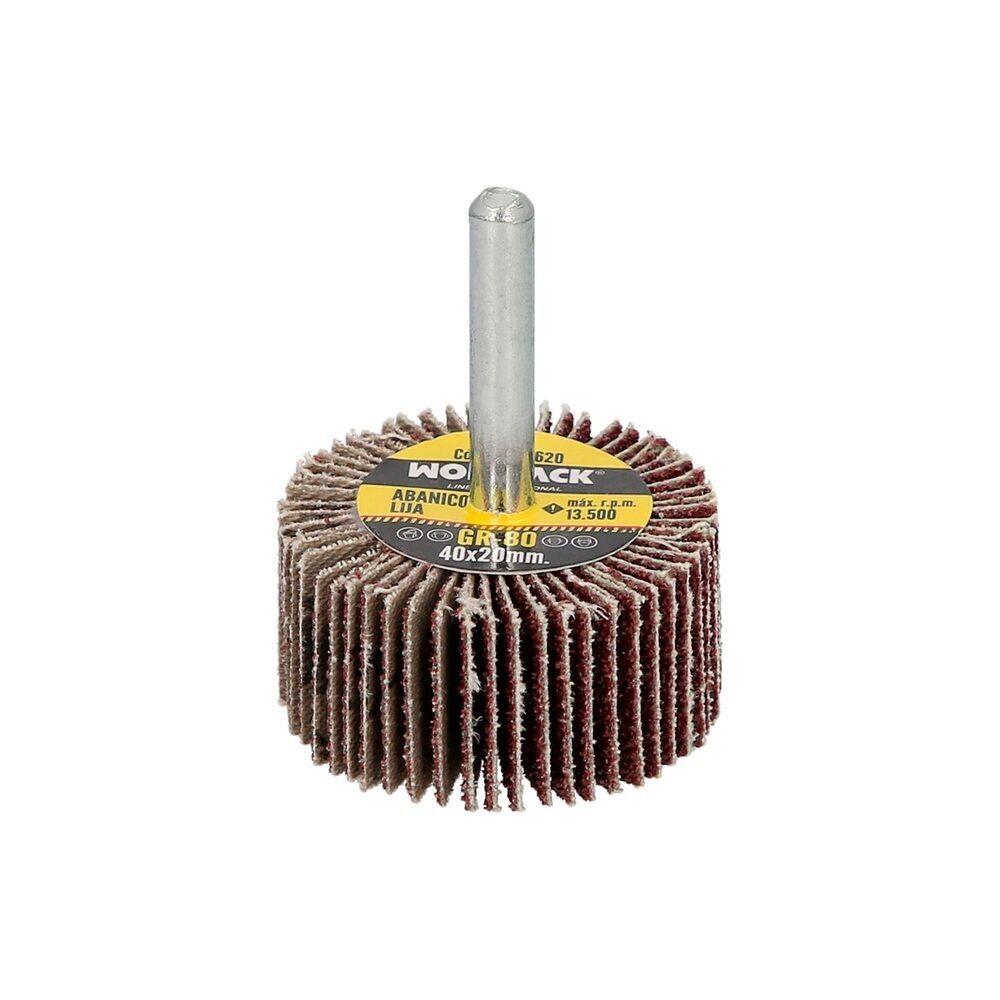 Ventola Levigatrice Grana 80 Misura " 40 x 20 mm. Disco Abrasivo Lamellare, Mole Millefoglie, Mole Abrasive