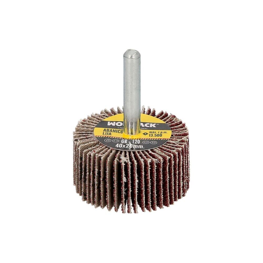 Ventola Levigatrice Grana 120 Misura " 40 x 20 mm. Disco Abrasivo Lamellare, Mole Millefoglie, Mole Abrasive