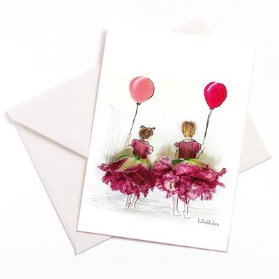 Happy Birthday - Card with Color Core and Envelope | 023